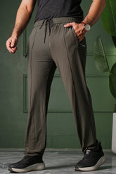 Poplin Straight Fit Trouser - Olive